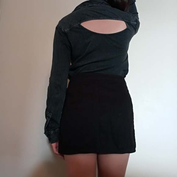 DONATED! Denim Shirt with Peekaboo Back Yoke - Picture 3 of 8